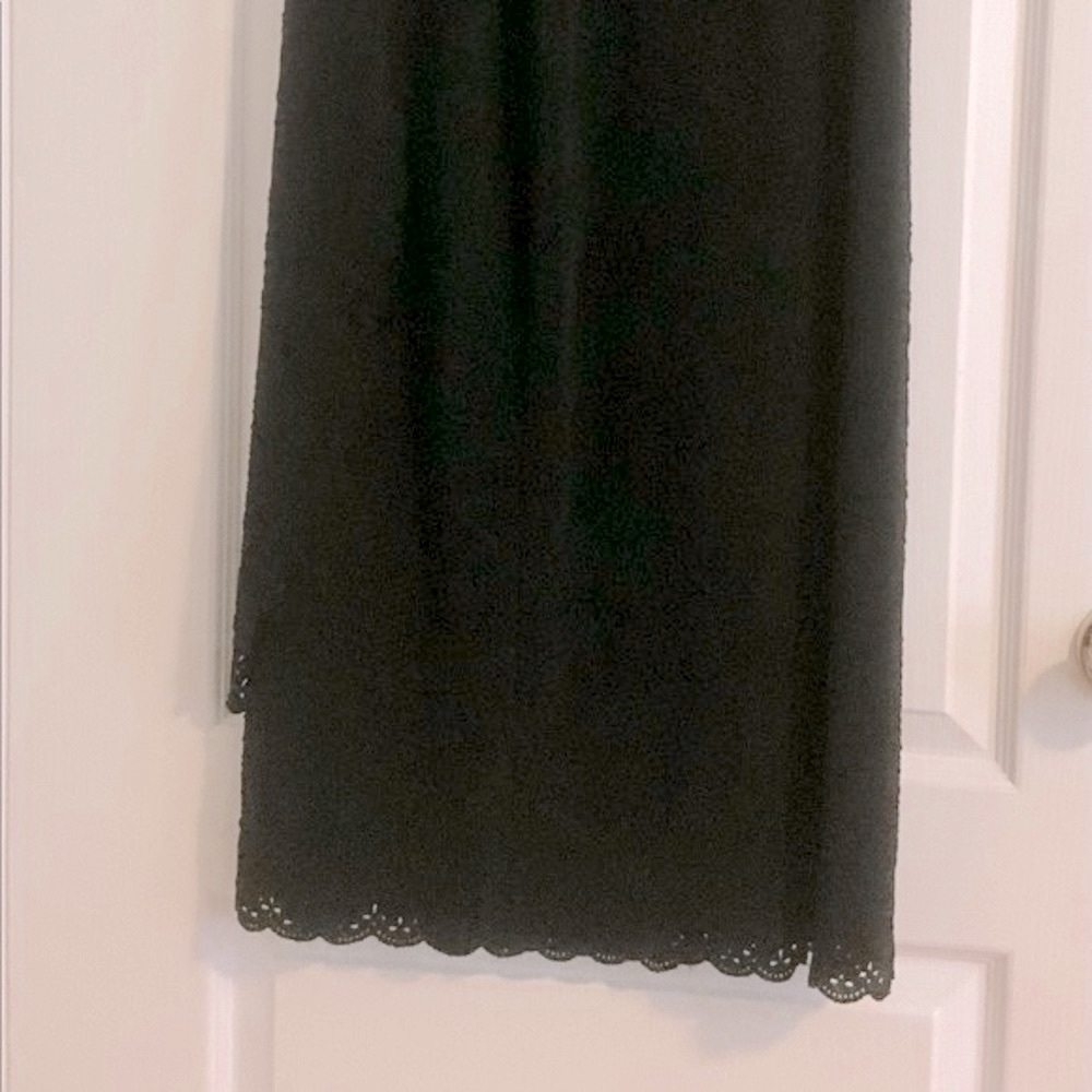 New Never Worn Eyelet Velvet Crochet Long Skirt, Stretch Waistband - Picture 6 of 12